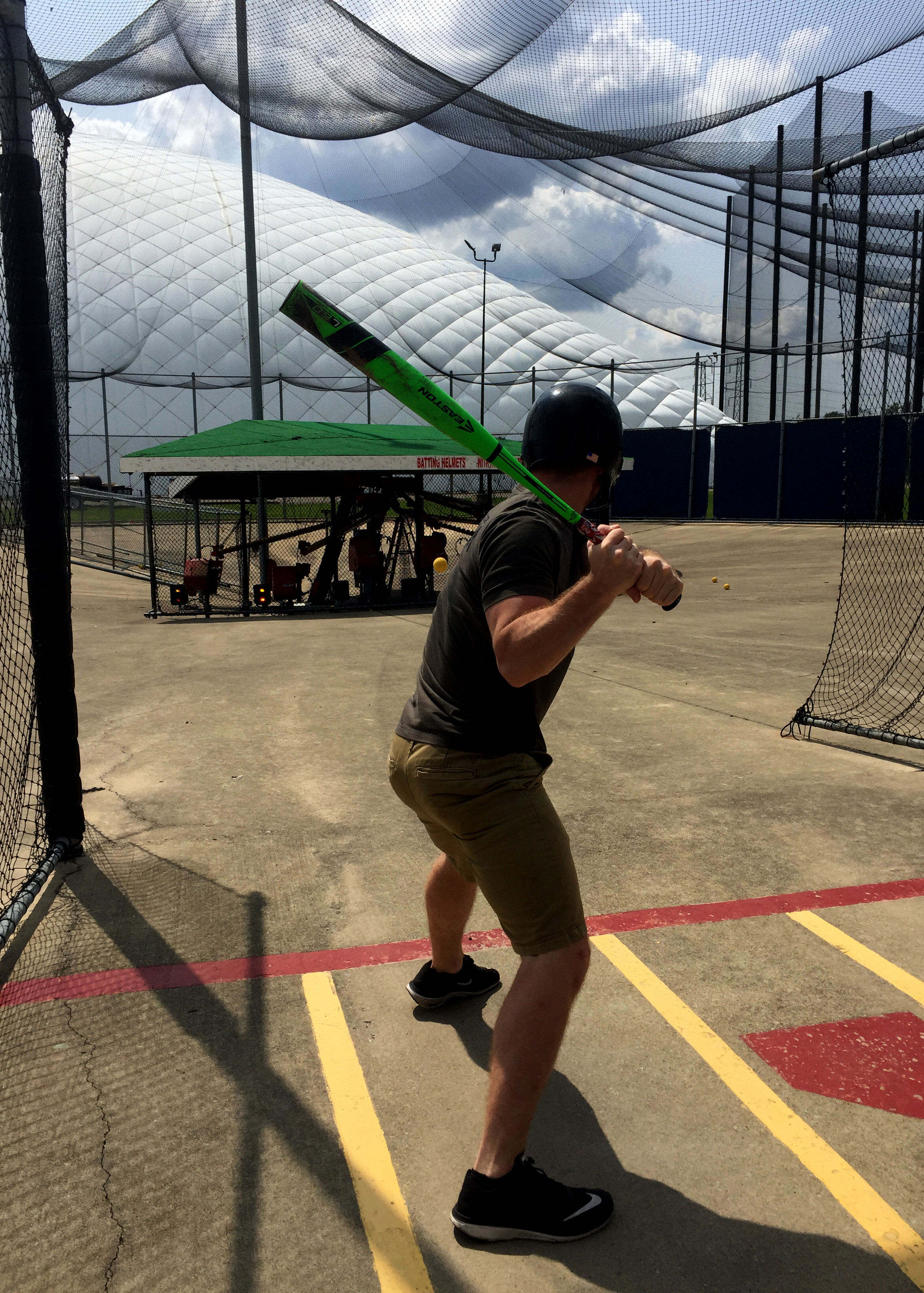 Batting at Brighton park batting cages