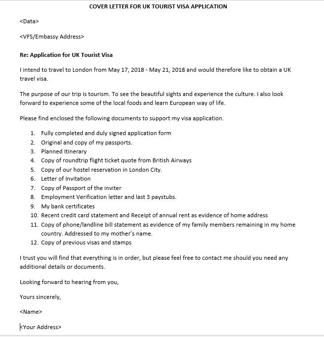 cover letter for mistake in uk visa application